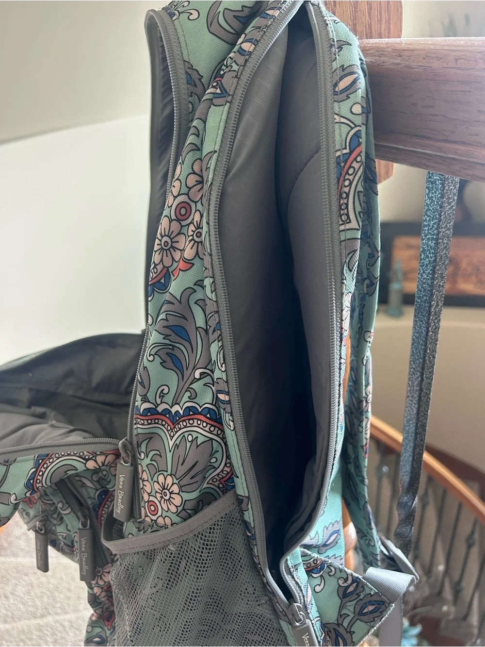 Vera Bradley Mint Paisley Floral Daypack